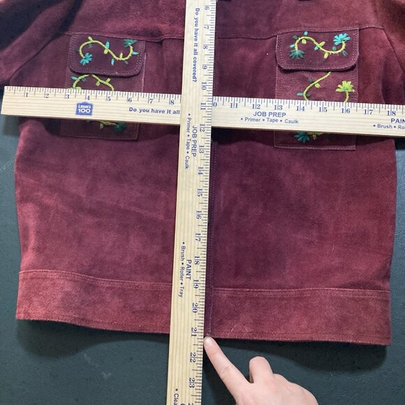 VTG Womens Hippie Western Jacket 70s Indie Suede Sz Medium Southwest Equestrian - Picture 13 of 16